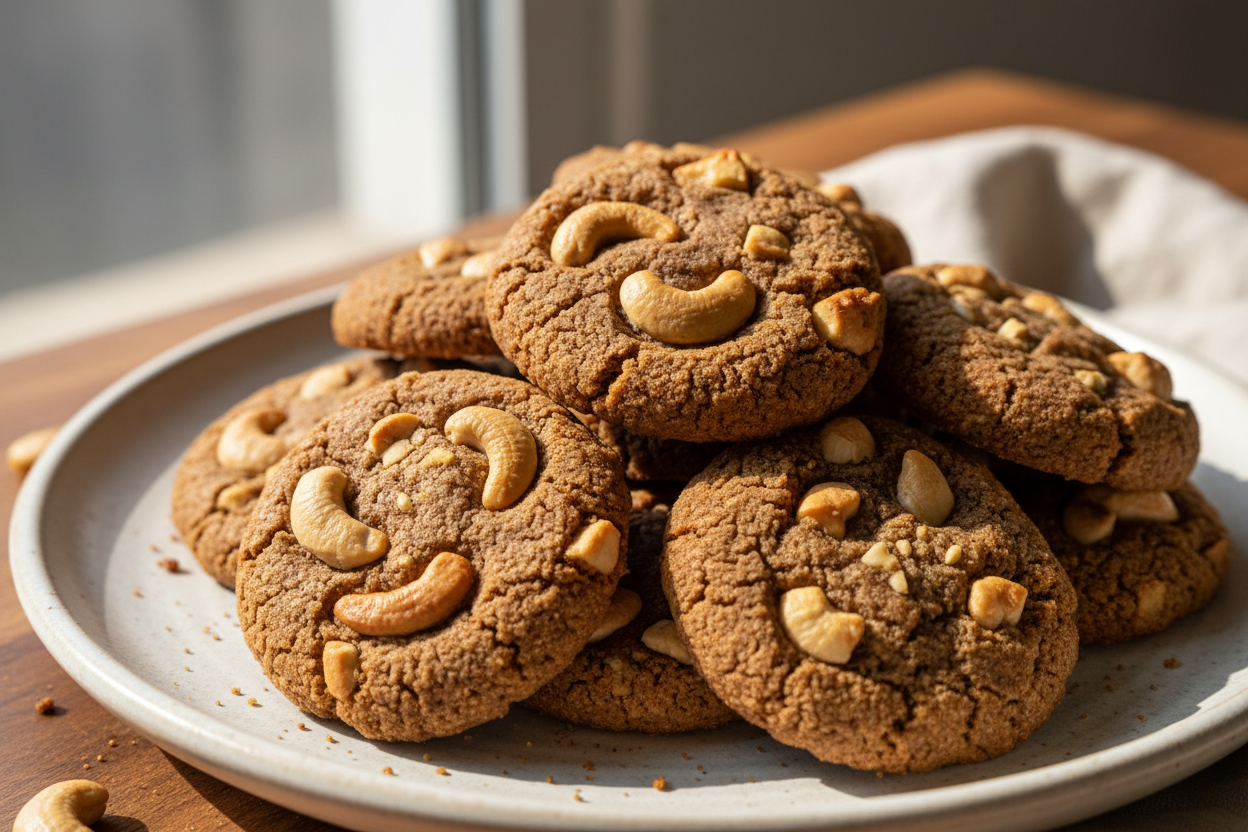 ragi chopped cashew cookies